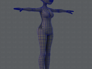 base mesh woman 02 3D Модель
