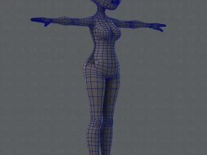 base mesh woman 02 3D Model