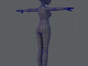 base mesh woman 02 3D Model