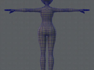 base mesh woman 02 3D Model