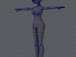 base mesh woman 02 3D Модель