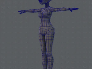 base mesh woman 02 3D Model