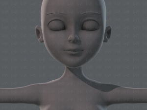base mesh woman 02 3D Модель