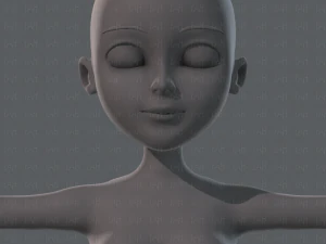 base mesh woman 02 3D Model