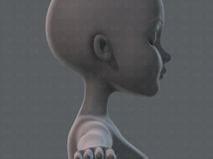 base mesh woman 02 3D Model