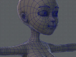 base mesh woman 02 3D Model