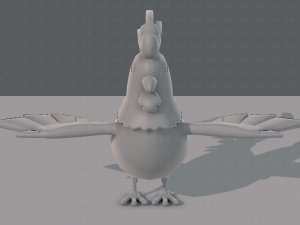 chicken cartoon base 3D-Modell