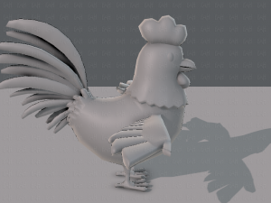 chicken cartoon base 3D-Modell
