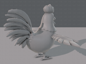 chicken cartoon base 3D-Modell