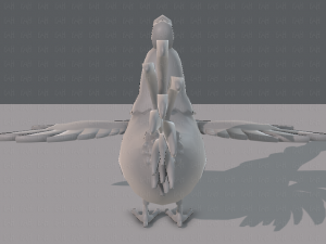 chicken cartoon base 3D-Modell