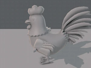 base de desenho animado de frango Modelo 3D