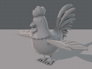 chicken cartoon base 3D-Modell
