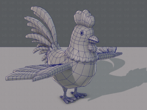 chicken cartoon base 3D-Modell