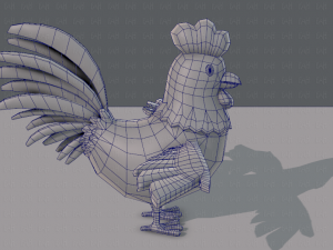 chicken cartoon base 3D-Modell