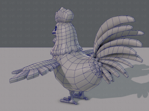 chicken cartoon base 3D-Modell