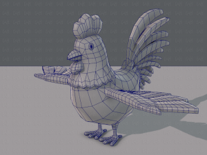 chicken cartoon base 3D-Modell