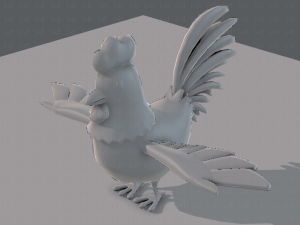 chicken cartoon base 3D-Modell