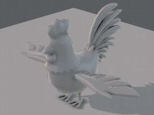 base de desenho animado de frango Modelo 3D