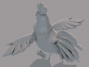 chicken cartoon base 3D-Modell