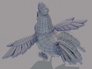 chicken cartoon base 3D-Modell
