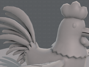 chicken cartoon base 3D-Modell