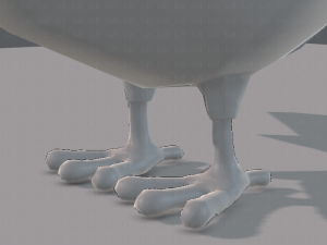 chicken cartoon base 3D-Modell