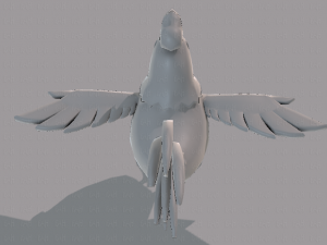 chicken cartoon base 3D-Modell