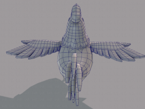 chicken cartoon base 3D-Modell