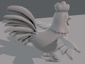 chicken cartoon base 3D-Modell