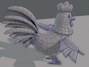 chicken cartoon base 3D-Modell