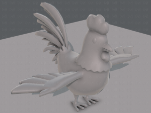 chicken cartoon base 3D-Modell