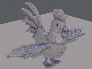chicken cartoon base 3D-Modell