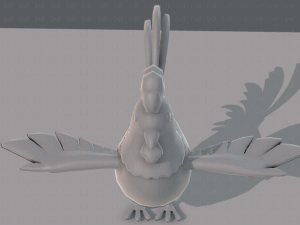 chicken cartoon base 3D-Modell