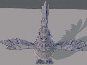 chicken cartoon base 3D-Modell