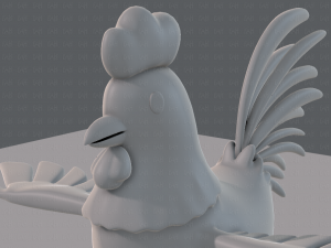 chicken cartoon base 3D-Modell