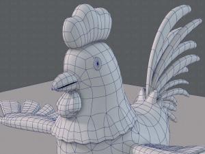 chicken cartoon base 3D-Modell