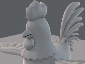 chicken cartoon base 3D-Modell