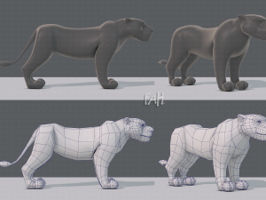 tiger base for game 3D Model