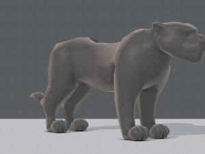 tiger base for game 3D Model