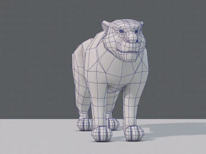 tiger base for game 3D Model