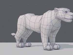 tiger base for game 3D Model