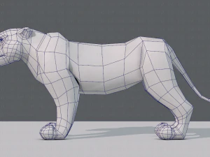 tiger base for game 3D Model