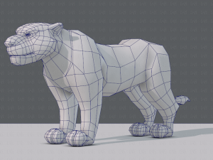 tiger base for game 3D Model
