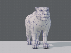 tiger base for game 3D Model