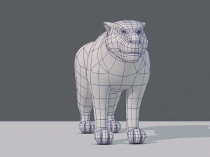 tiger base for game 3D Model