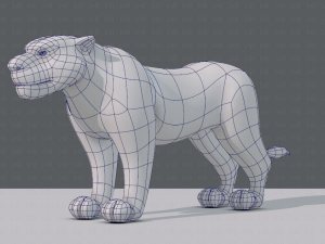 tiger base for game 3D Model