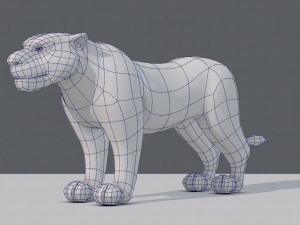 tiger base for game 3D Model