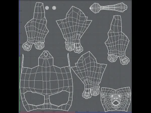 tiger base for game 3D Model