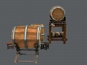3d barrel lowpolygon v01 3D-Modell