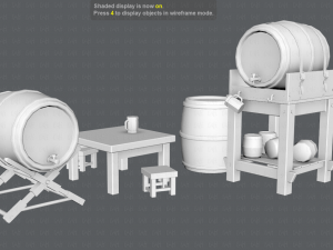 3d barrel lowpolygon v01 3D-Modell
